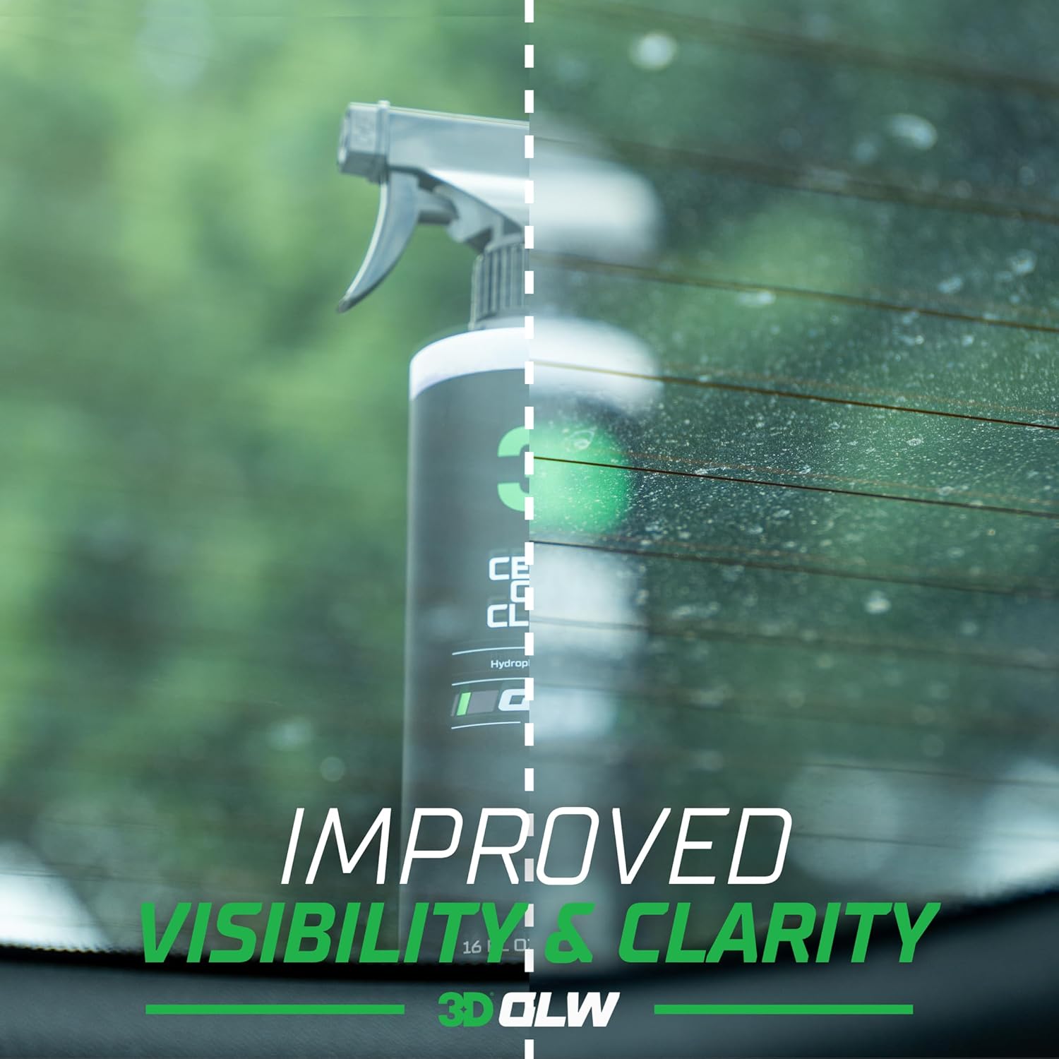 3D SiO2 Ceramic Glass Cleaner, GLW Series | Water & Rain Repellent | All-Weather Protective Ceramic