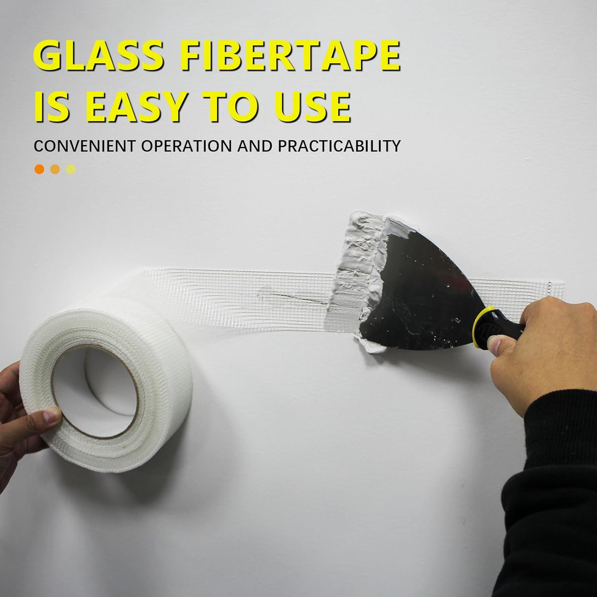 6" 100 Feet Drywall Joint Tape, Self-Adhesive Encrypted Fiberglass Drywall Repair Mesh Tape for