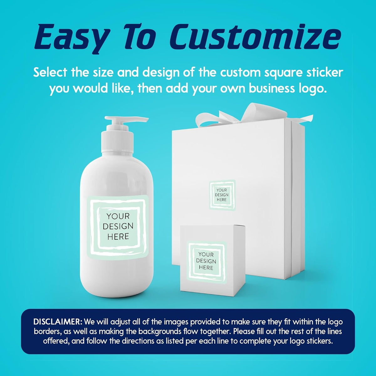 100 Custom Vinyl Stickers - Upload Your own Image, Text, Design, Logo - Personalized Logo Labels