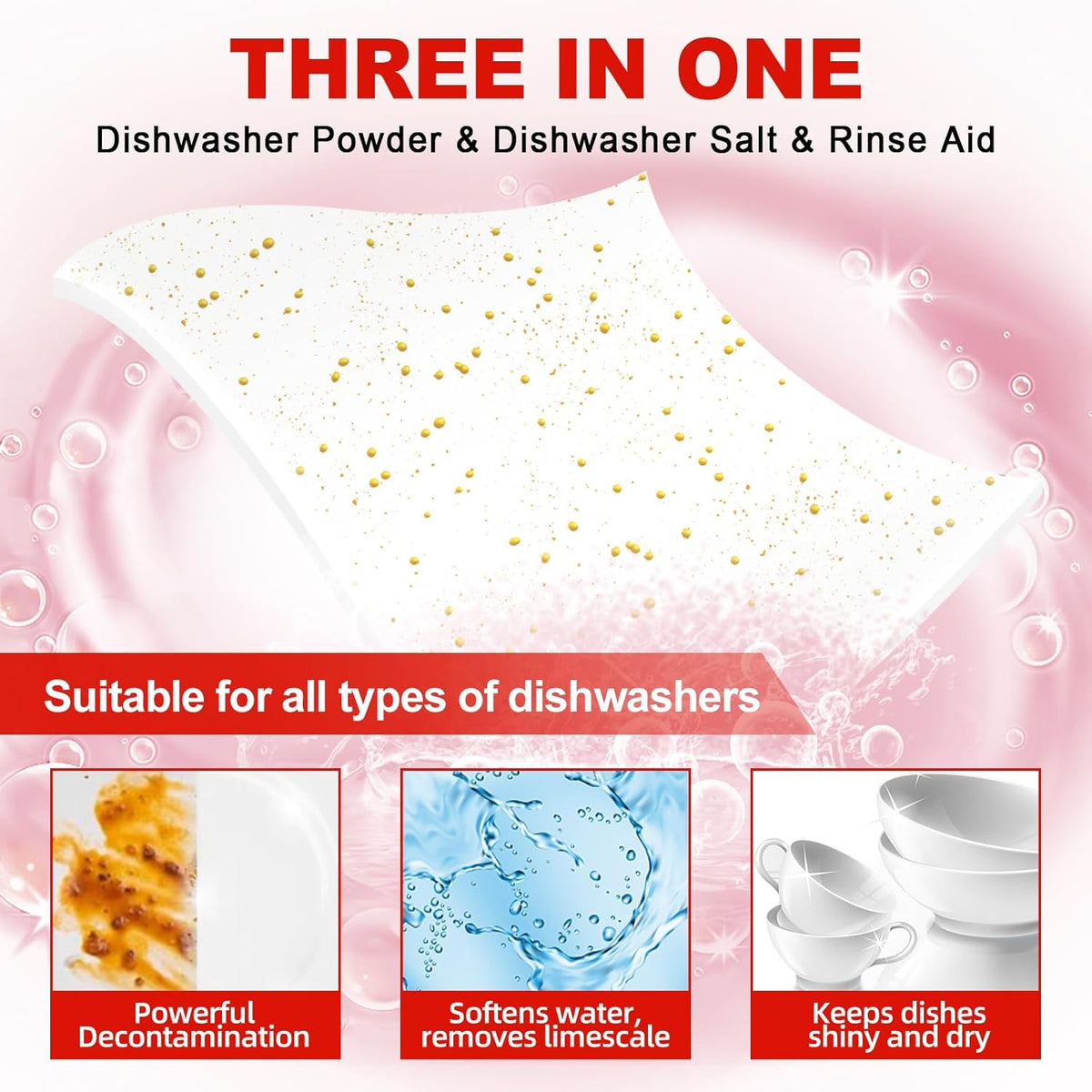 Eco Dishwasher Detergent Sheets Up To 160 Loads, Grapefruit Scent Plastic Free Dishwashing Soap