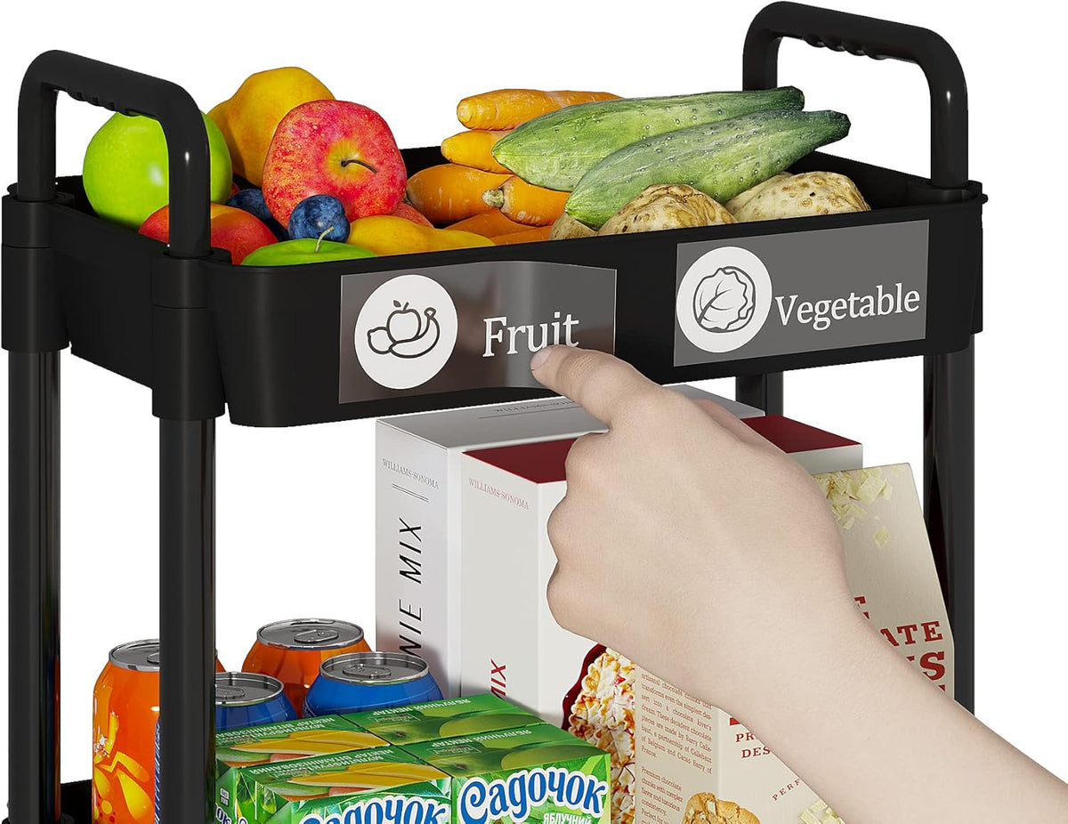 Laiensia Storage Cart,Multifunction Utility Rolling Cart Kitchen Storage Organizer,Mobile Shelving