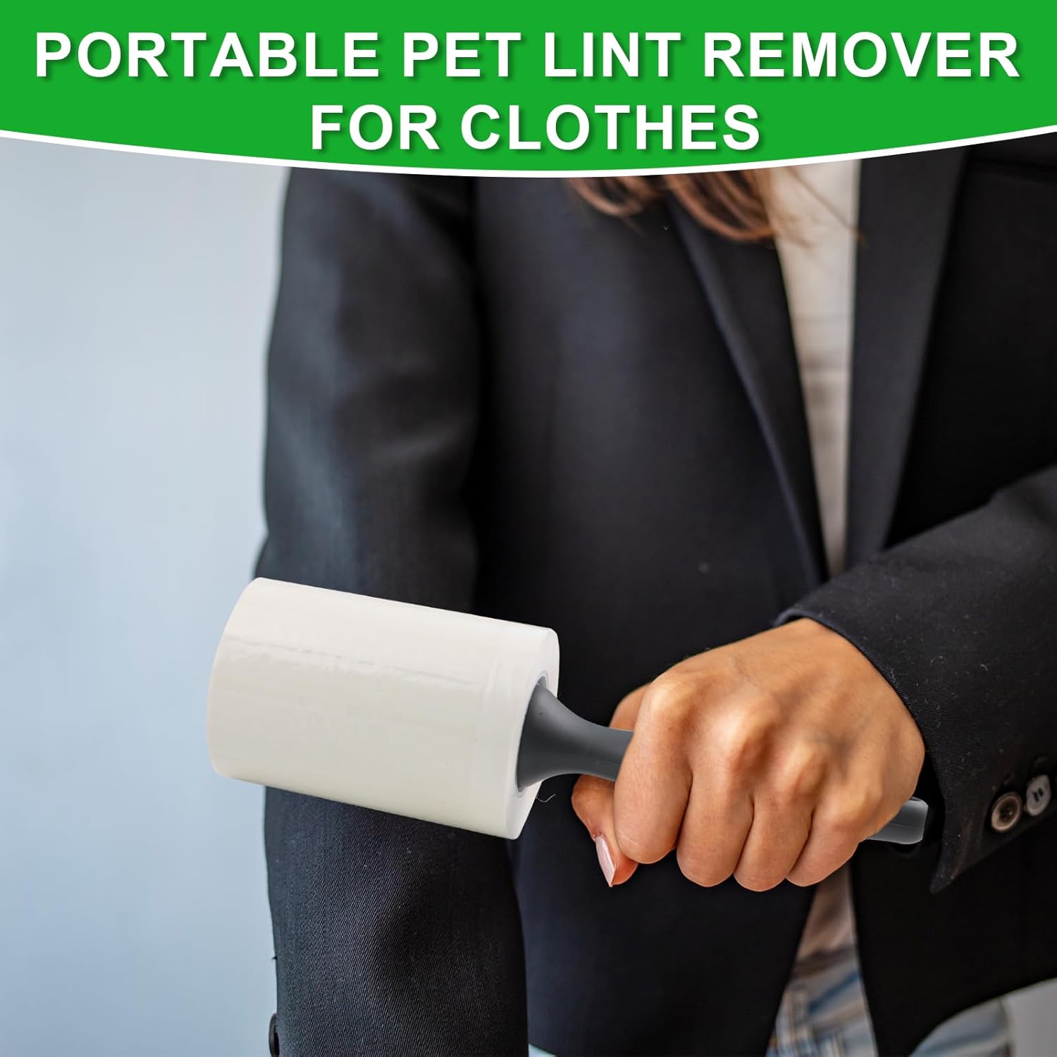Lint Roller for Pet Hair 500 Sheets Extra Sticky Pet Hair Remover for Clothes Furniture Carpet