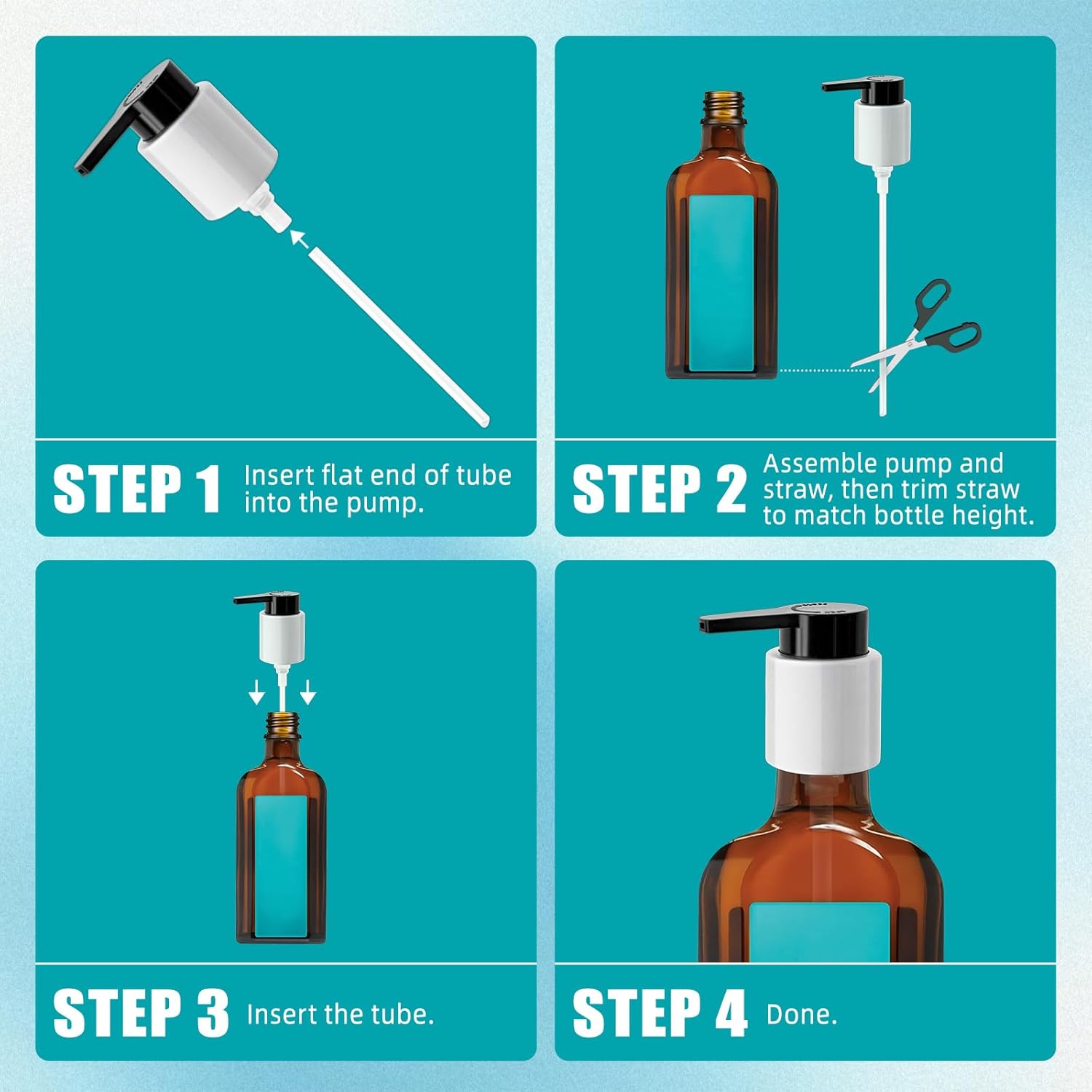 2PCS Dispenser Pump Replacement Compatible with MOROCCANOIL Treatment 1.7/3.4/4.2 Fl Oz (Not for