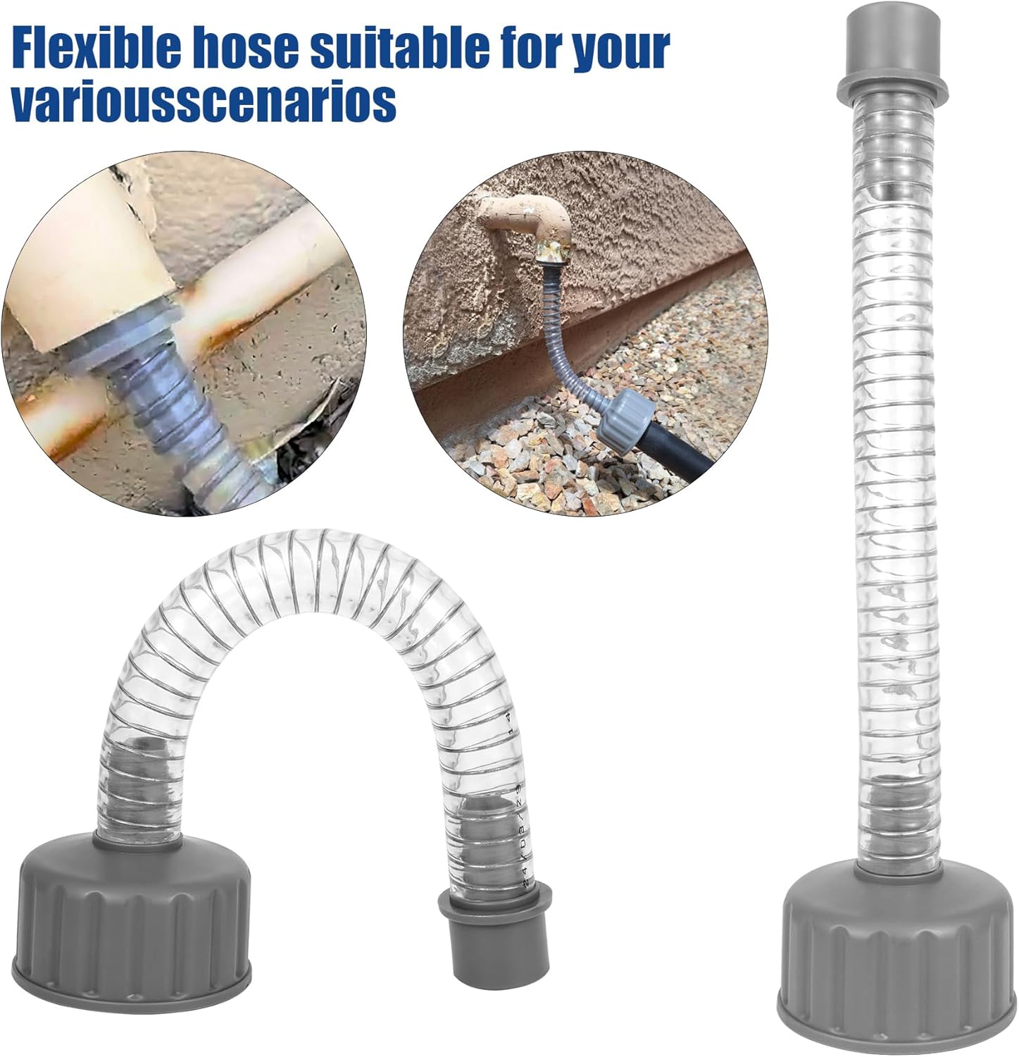 Wet Vac Attachment A/C Drain Lines Cleaner Tool, AC Drain Line Vacuum Adapter to Unclog and