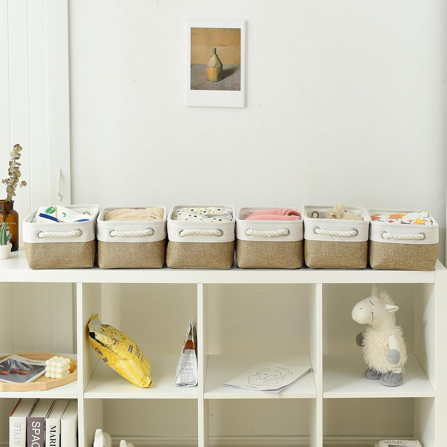 TheWarmHome Storage Basket for Organizing - 1 Pack 12x8x5.2 inch Baskets for Gifts Empty with