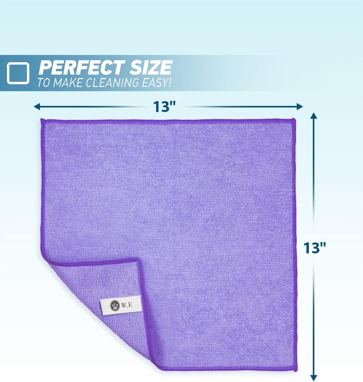 Microfiber Cleaning Cloth-24Pcs (13x13 inch) Ultra Soft Highly Absorbent Rags for