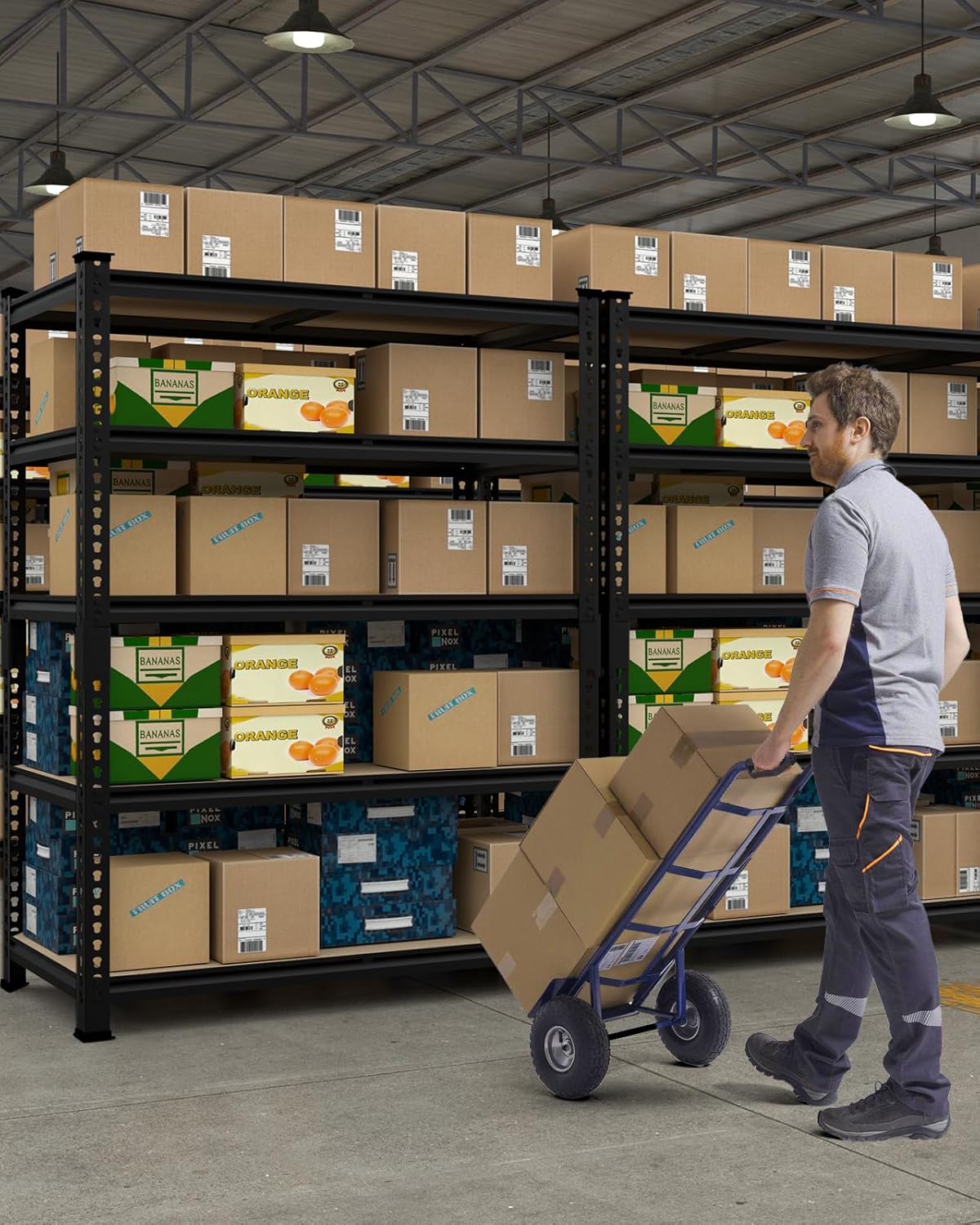 PrimeZone 36" x 16" x 72" Heavy Duty Storage Shelves - 5 Tier Adjustable Garage Storage Shelving