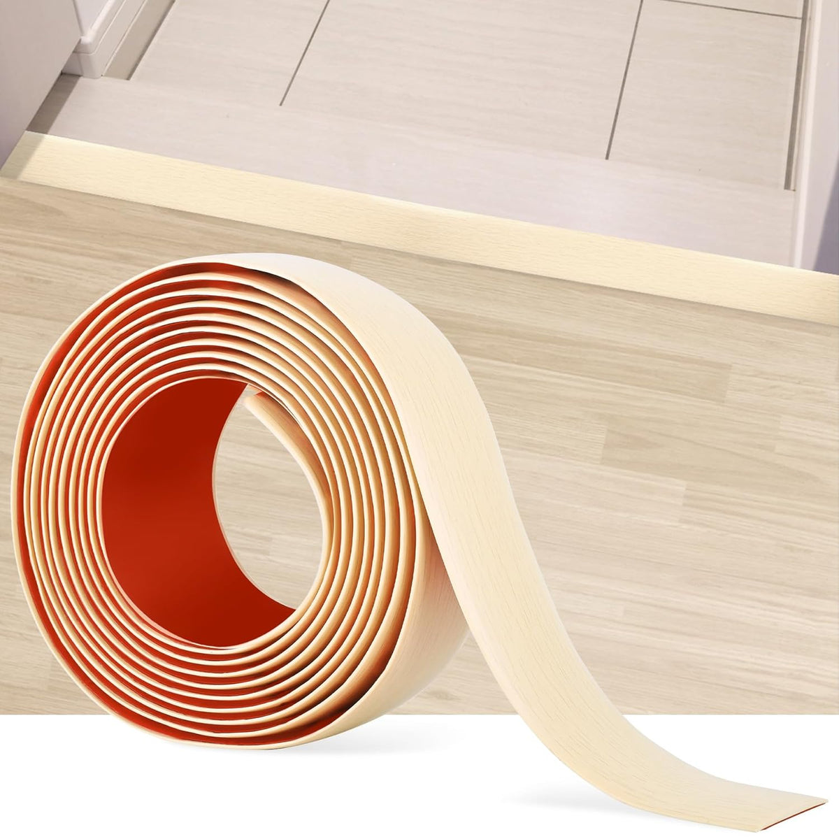 5Ft Floor Transition Strip Self Adhesive Vinyl Cover Floor Strip Flat Divider Transition Strip Wood
