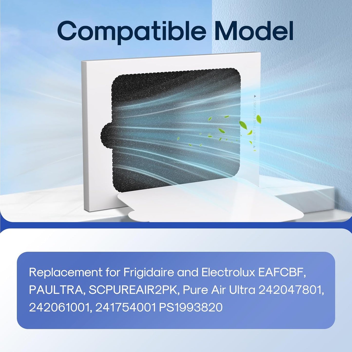 ICEPURE AF001 Compatible with EAFCBF Refrigerator Air Filter, Pure Air Ultra, Pure Air Ultra
