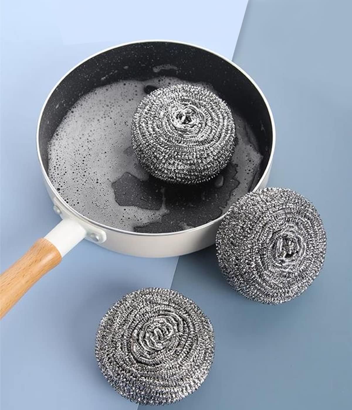 Steel Wool Scrubber - Steel Wool for Cleaning Dish Pots Pans Grills Stainless Steel Scrubber for