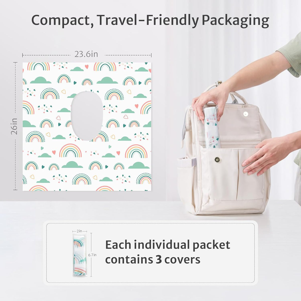 Blissful Diary 30 Pcs Toilet Seat Covers Disposable for Toddlers & Adults, Extra Large Waterproof