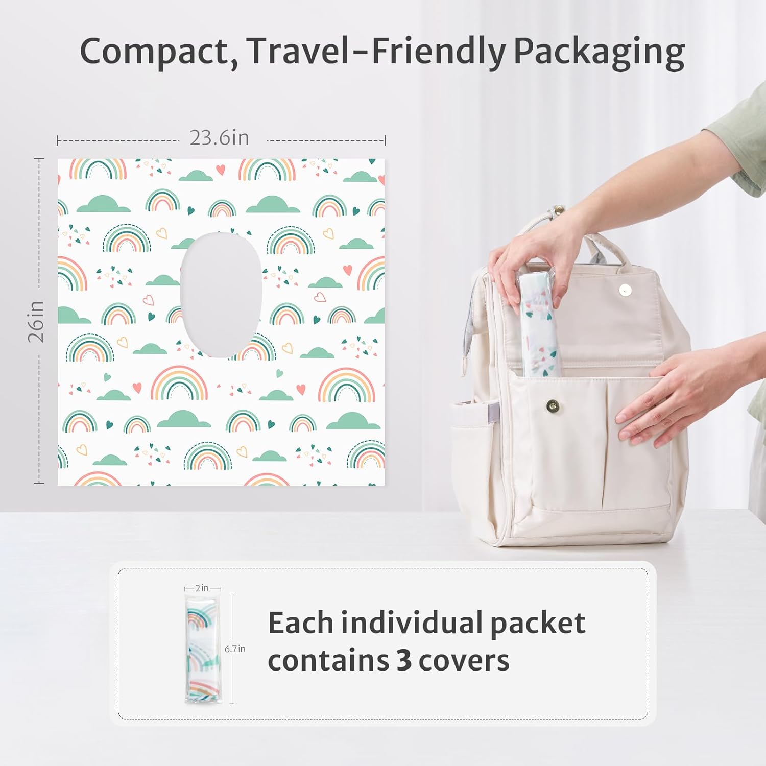 Blissful Diary 30 Pcs Toilet Seat Covers Disposable for Toddlers & Adults, Extra Large Waterproof