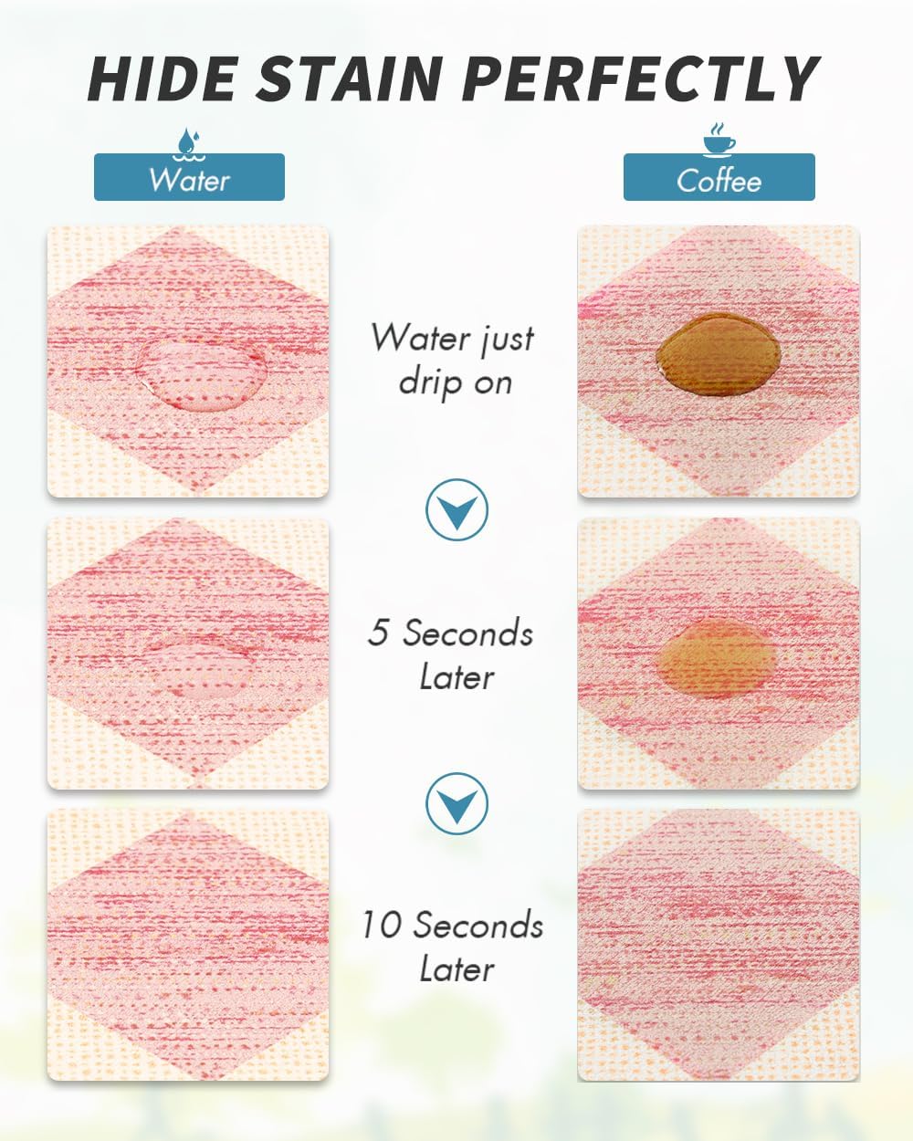 AMOAMI Coffee Mat Hide Stain Rubber Backed Absorbent Dish Drying Mat for Kitchen Counter - Fits