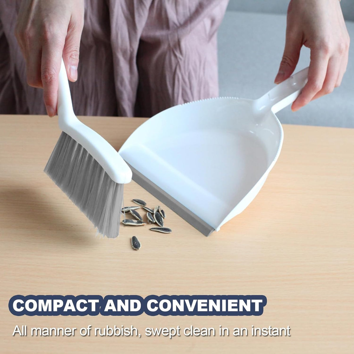 Mini Broom and Dustpan Set Small Dust pan & Brush Set Portable Cleaning Tools for Home Office RV