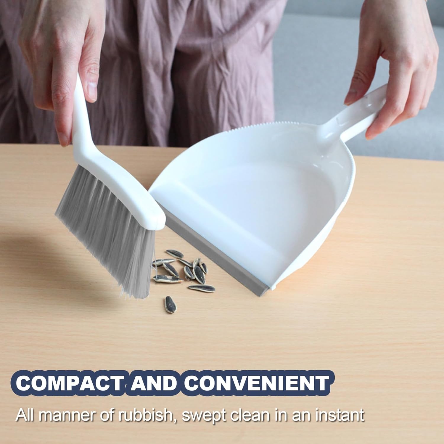 Mini Broom and Dustpan Set Small Dust pan & Brush Set Portable Cleaning Tools for Home Office RV