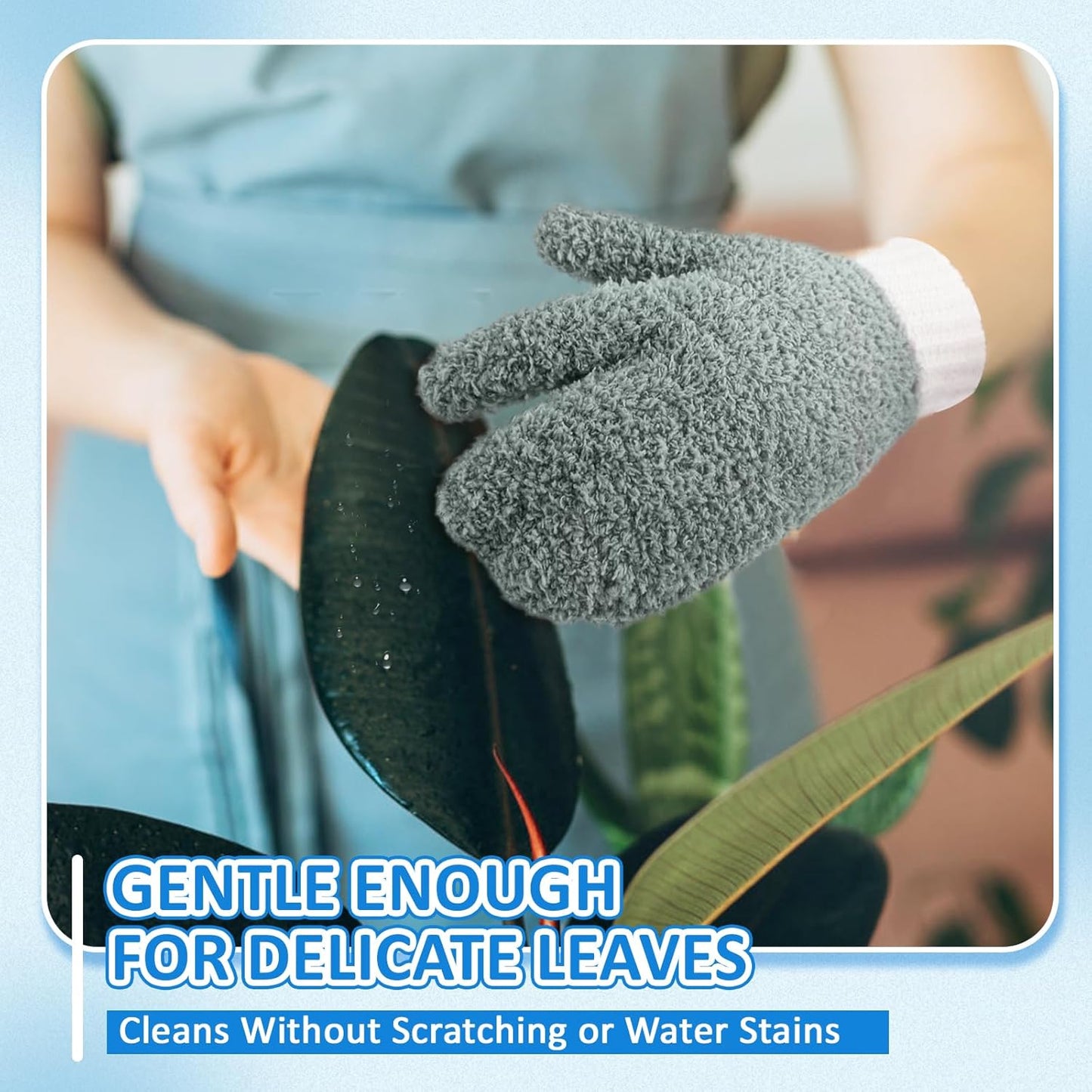 MIG4U Microfiber Dusting Gloves House Reusable Cleaning Glove for Blinds, Windows, Shutters
