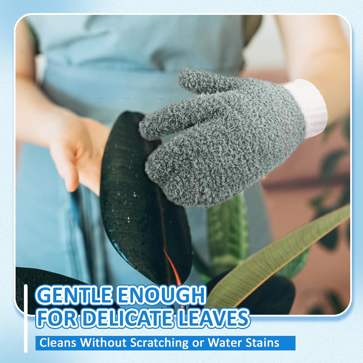 MIG4U Microfiber Dusting Gloves House Reusable Cleaning Glove for Blinds, Windows, Shutters