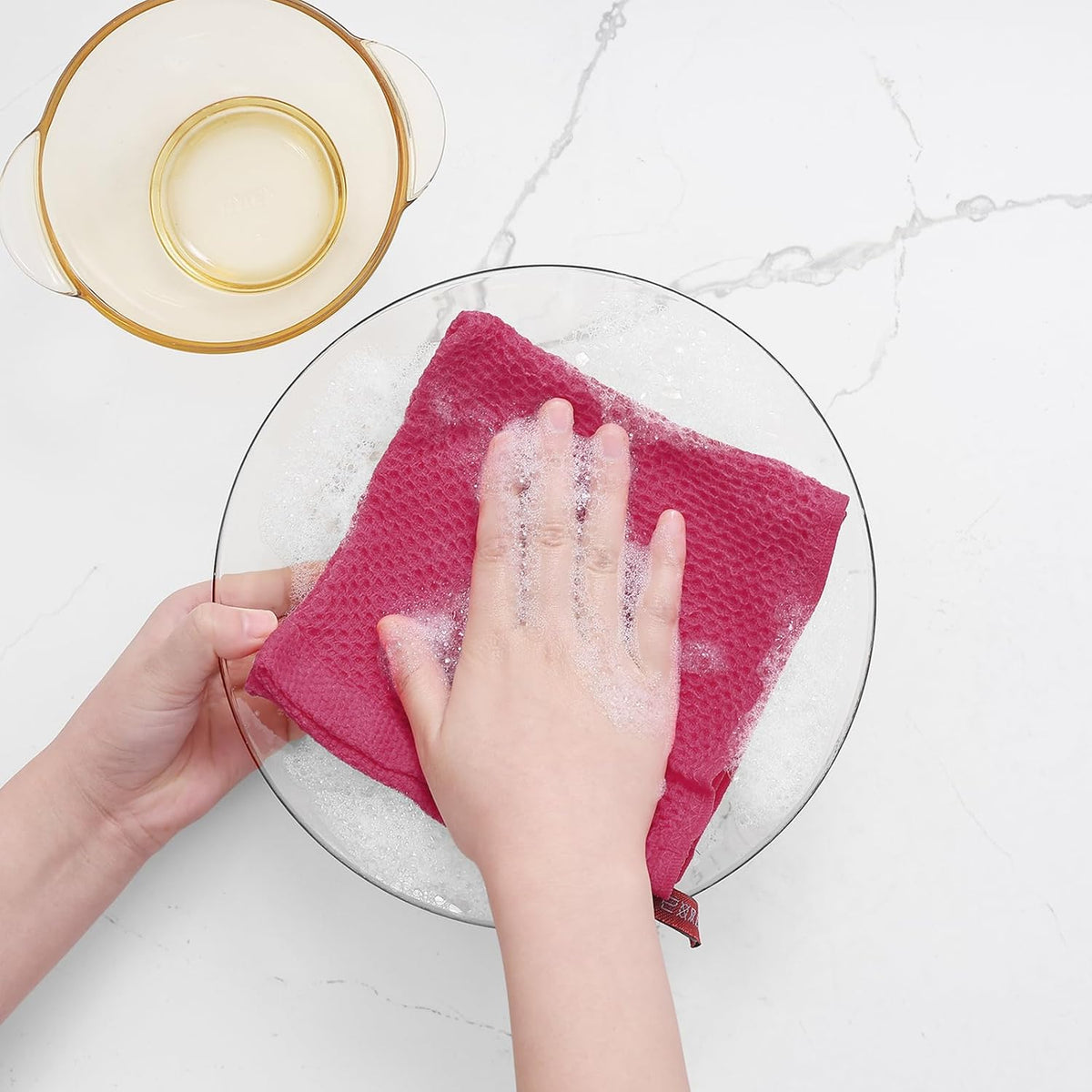 Homaxy 100% Cotton Waffle Weave Kitchen Dish Cloths, Ultra Soft Absorbent Quick Drying Dish Towels