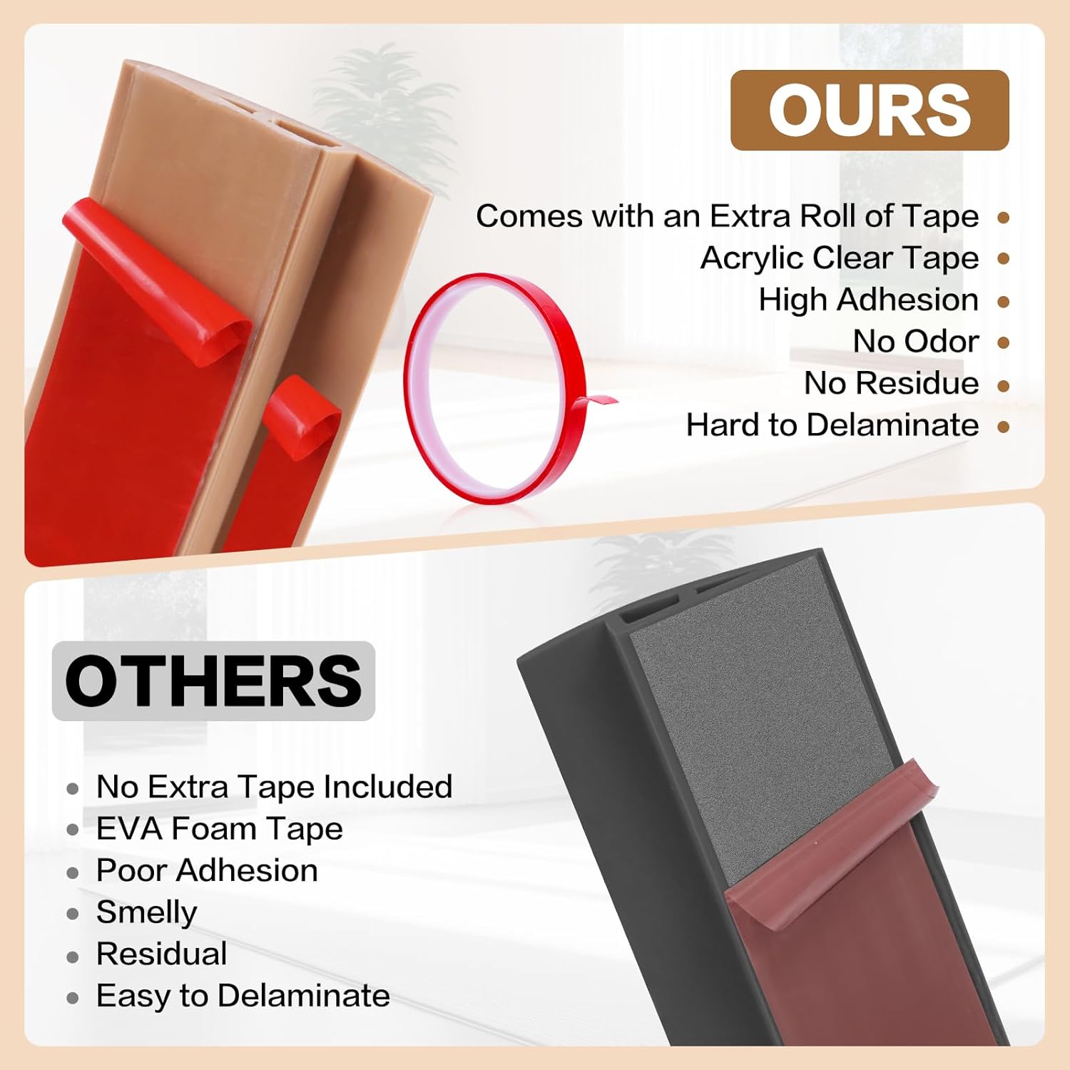 Floor Transition Strip Vinyl Door Threshold Ramp Self Adhesive Carpet Edging Strip Doorway Edge