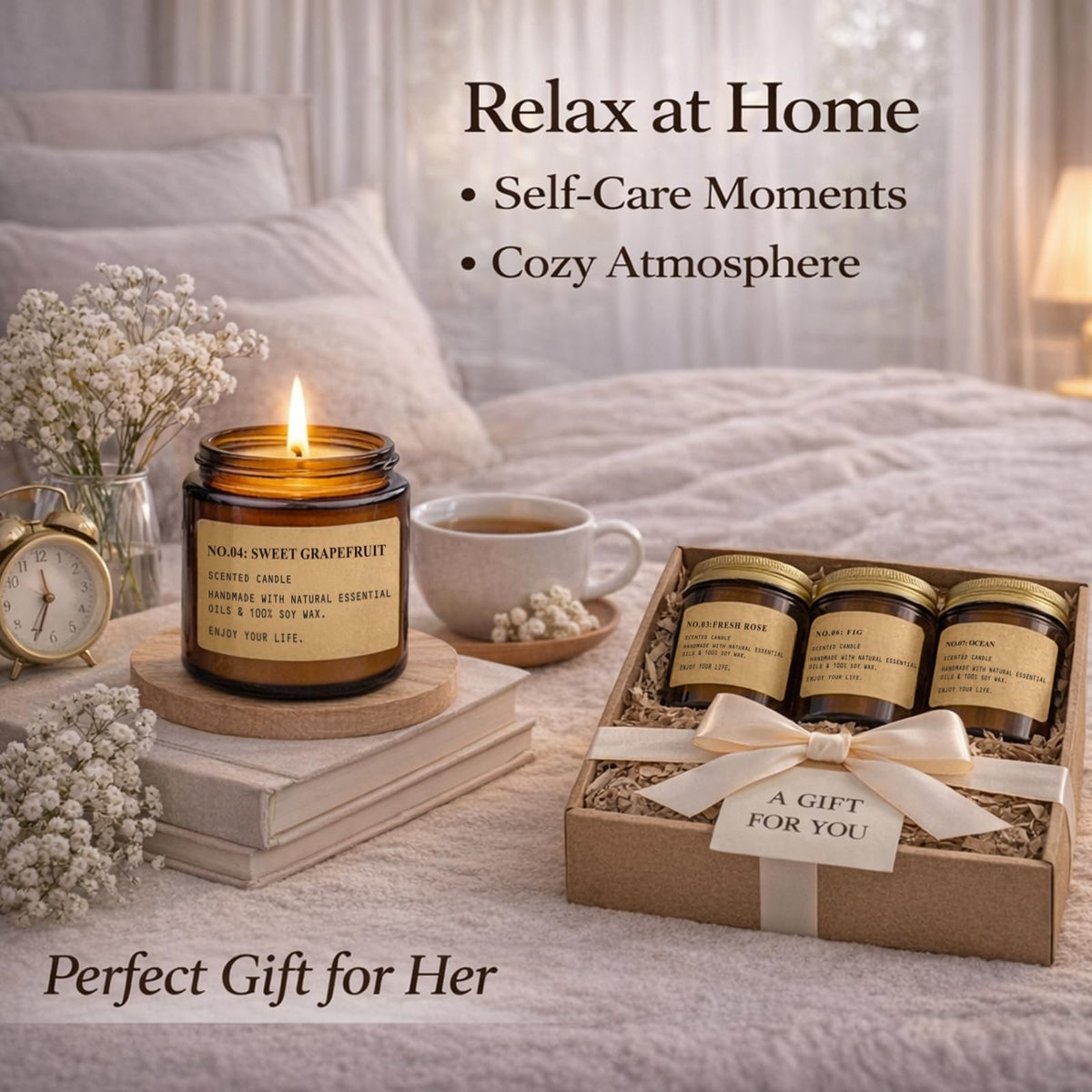 Scented Candles for Home,8 Pack Soy Wax Candle Set,Scented Candles