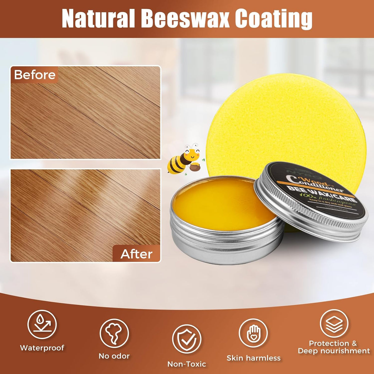 Wood Furniture Repair Kit- Set of 41 Laminate Vinyl Floor Repair Kit Wood Fillers,Floor Scratch