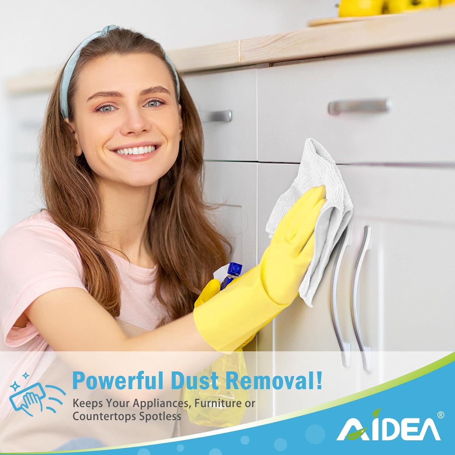 AIDEA Microfiber Cleaning Cloth 100PK, Soft Microfiber Towels for Cars, Absorbent Cleaning Rags