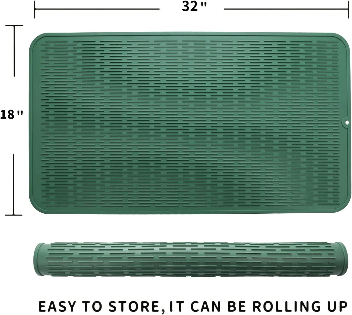 Silicone Dish Drying Mat for Multiple Usage,Easy clean,Eco-friendly,Heat-resistant Silicone Mat for