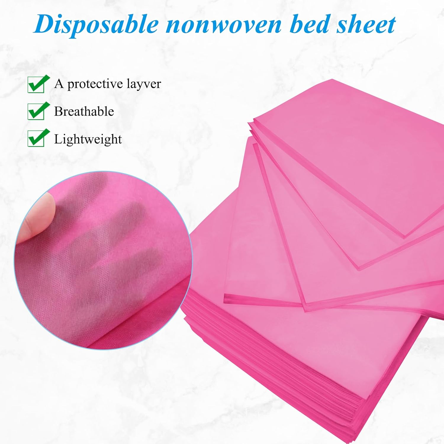 200Pcs Disposable Massage Table Sheets 31.5" x 71" Non-Woven Fabric Bed Covers for Ultimate Hygiene