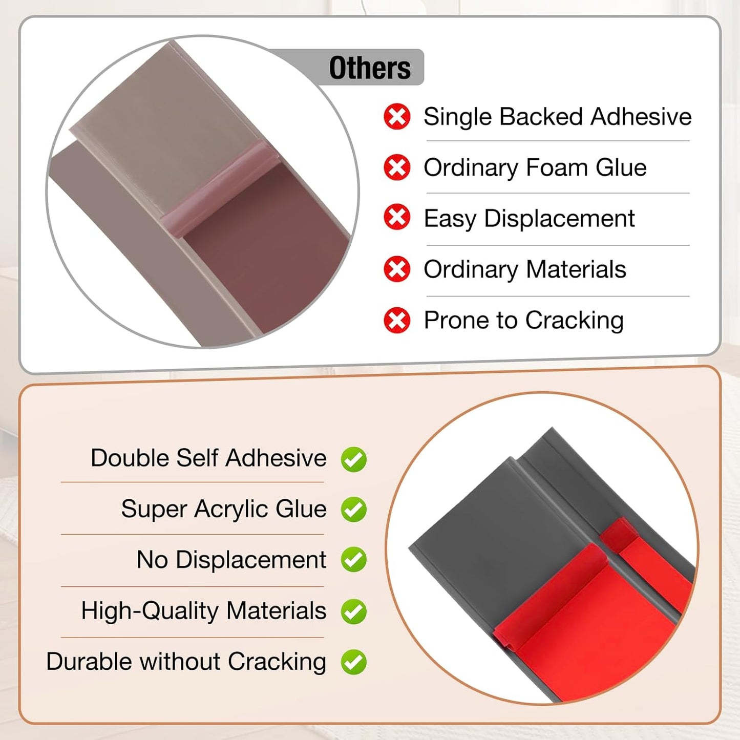 Floor Transition Strip Self Adhesive Vinyl Door Threshold for Doorways Carpet Edging Trim Overlap