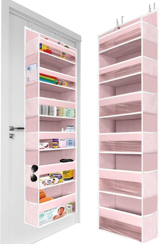 HOMELUX THEORY 1 PC Heavy Duty Over the Door Organizer 55x14x6.7, 6 Large Front & 12 Side Pockets