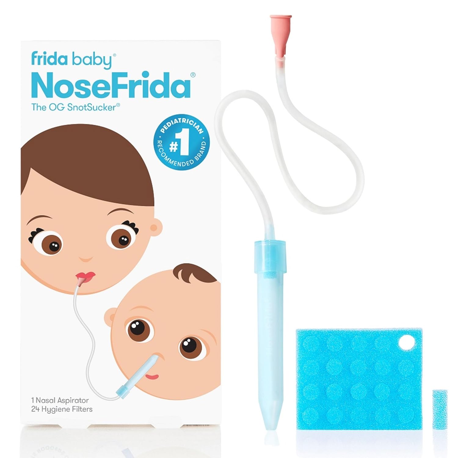 Frida Baby NoseFrida SnotSucker for Baby, Nasal Aspirator for Baby, Nose Sucker Baby Nasal