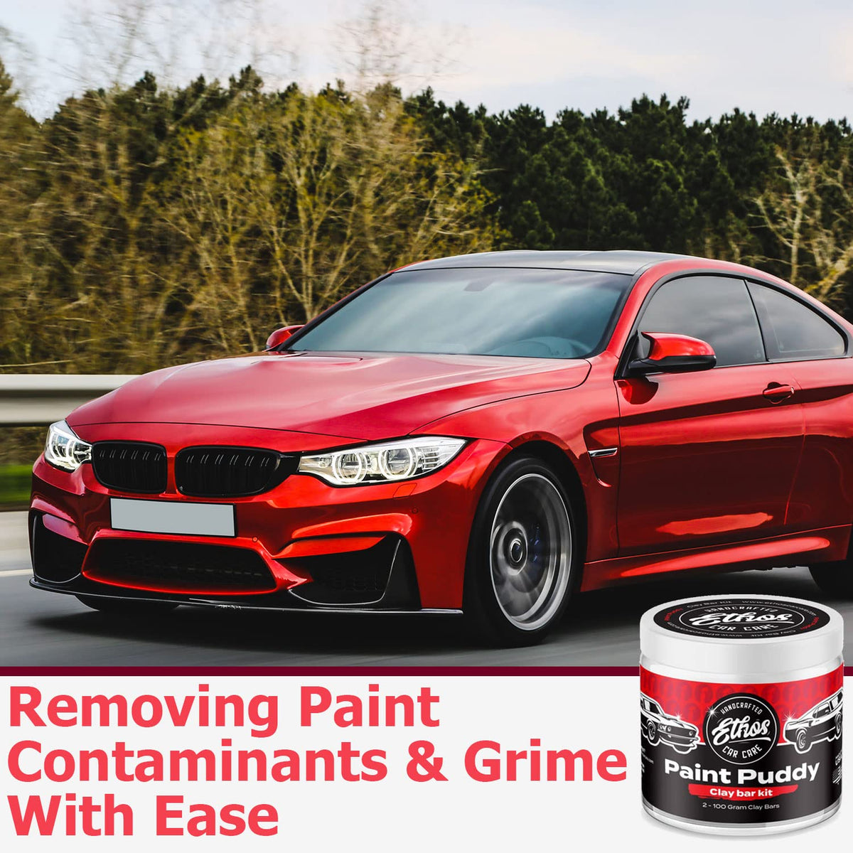 Ethos Clay Bar Kit Paint Puddy Car Detailing Clay 200g - Detail Kit Premium Clay Bars Auto