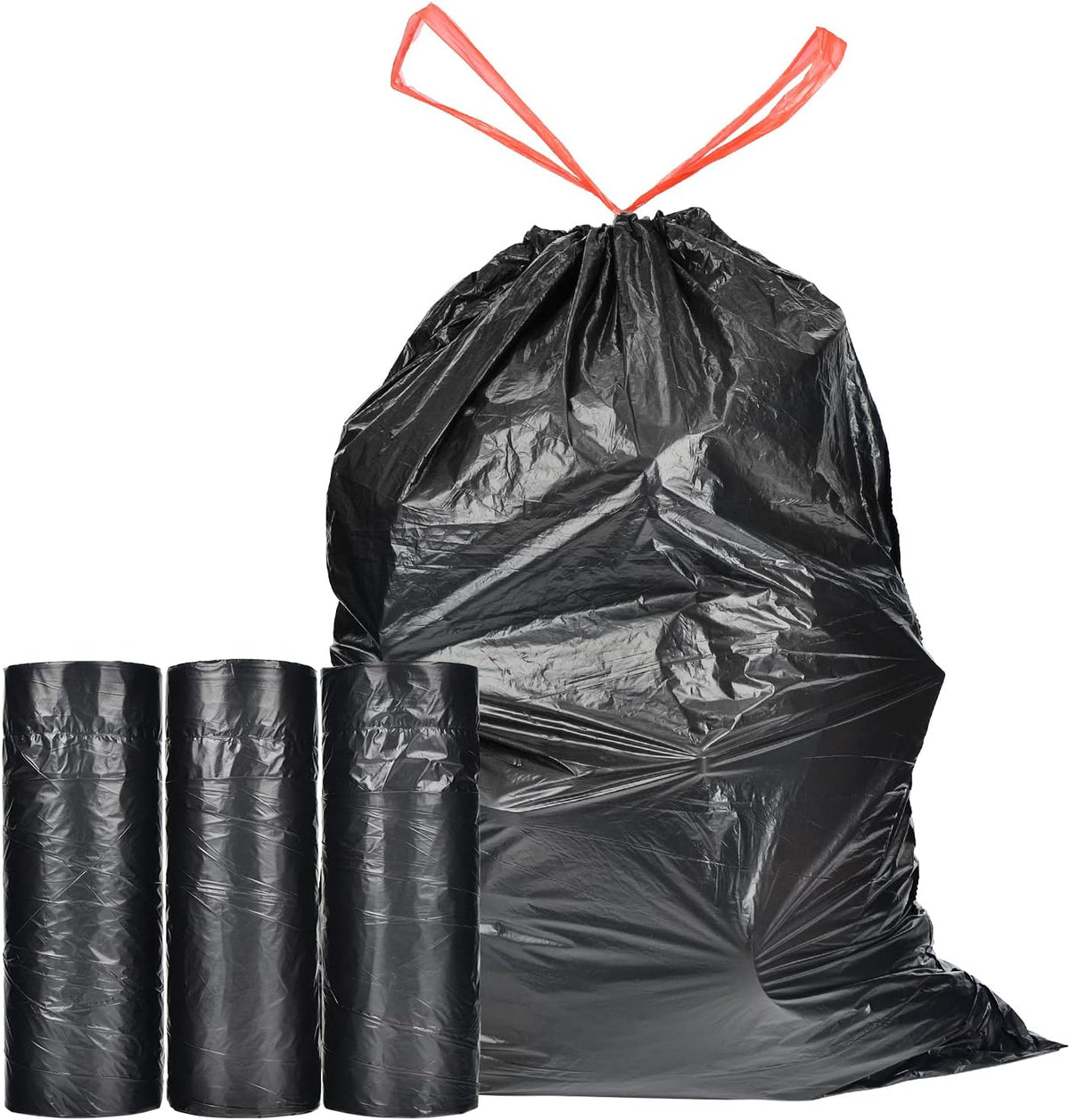 Ultra Strong 15 Gallon Drawstring Trash Bags (102 Count) Large Heavy Duty Thicken Plastic Tall