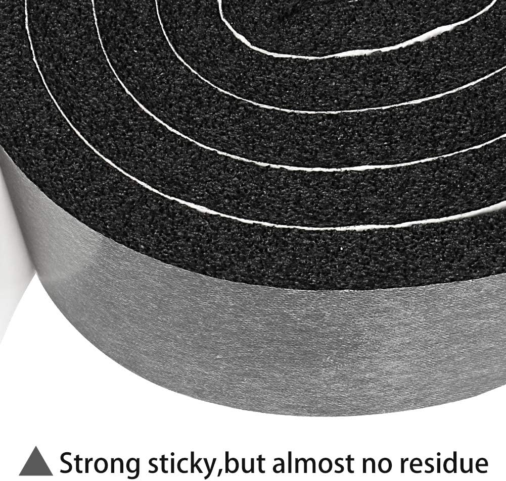 2 Rolls 2 Inch W 1/2 Inch T Weather Stripping Air Conditioner Open Cell Foam Seal Tape, Window