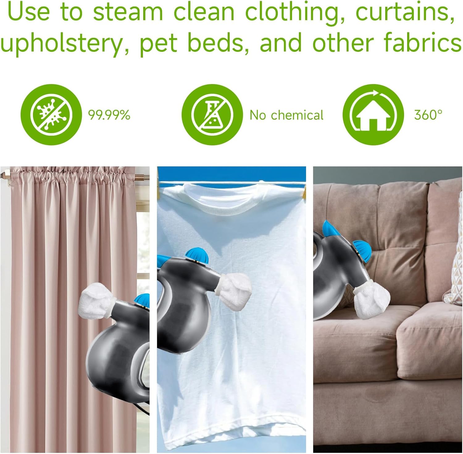 12 Pack Handheld Steam Cleaner Pads Replacement Bissell Steam Shot, Dupray, Comforday, PurSteam