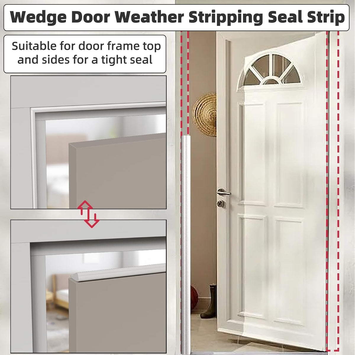 3 Pack*16.4 Ft Weather Stripping Seal Strip for Doors,Soundproofing Window Insulation Draft Stopper