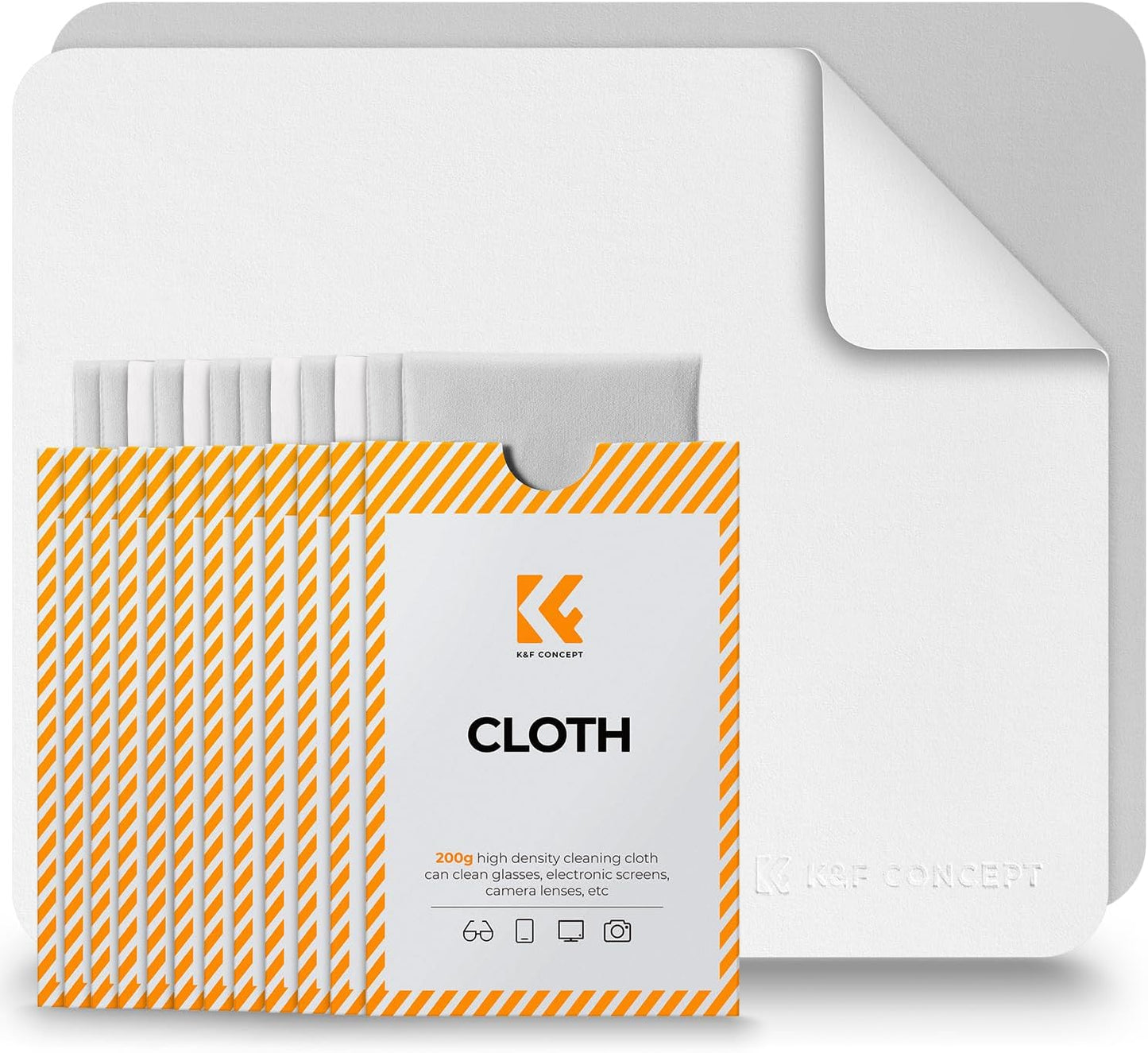 K&F CONCEPT 12 Pack Lens Cleaning Cloth | Microfiber Cleaning Cloth | Glasses Cleaning Cloths |