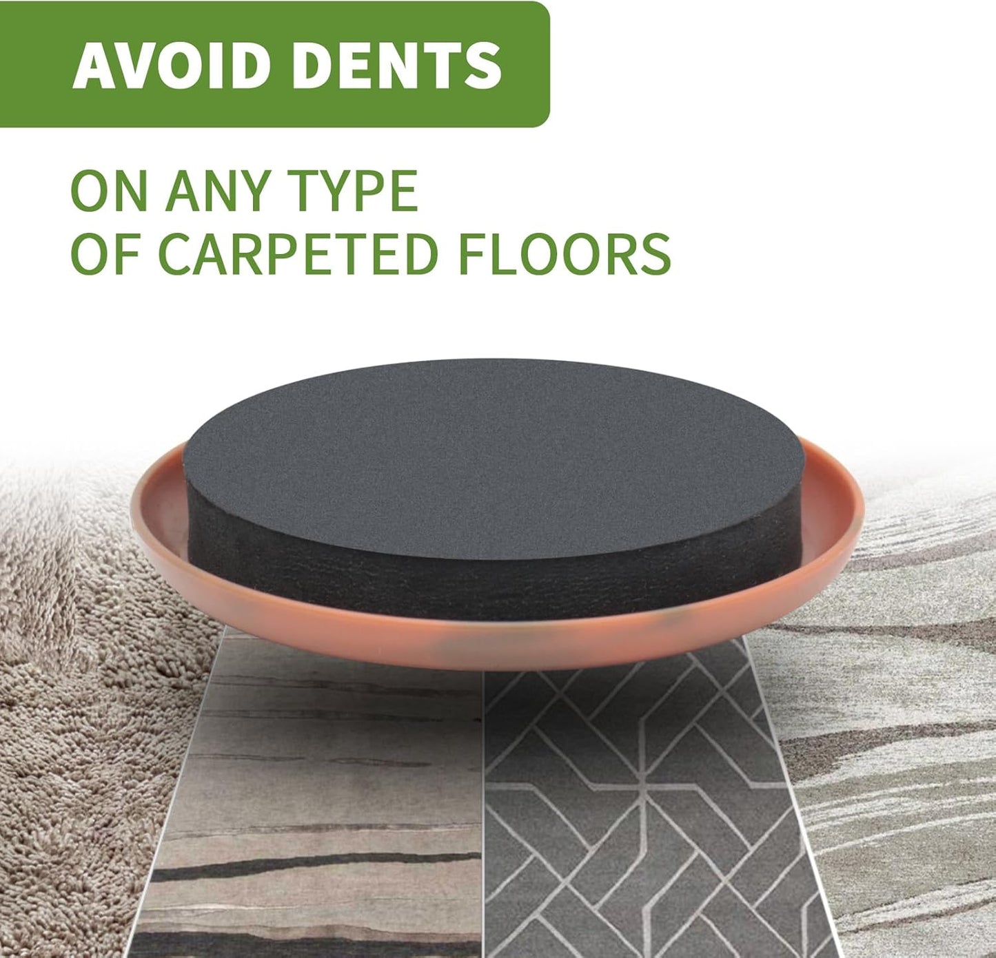 Furniture Sliders for Carpet 8 PCS - 2 1/2 inch Furniture Moving Slider Chair Legs Floors