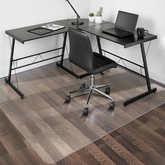 SALLOUS Office Chair Mat for Hard Floors, 63" x 51" Large Chair Mat for Hardwood Floors, Slip