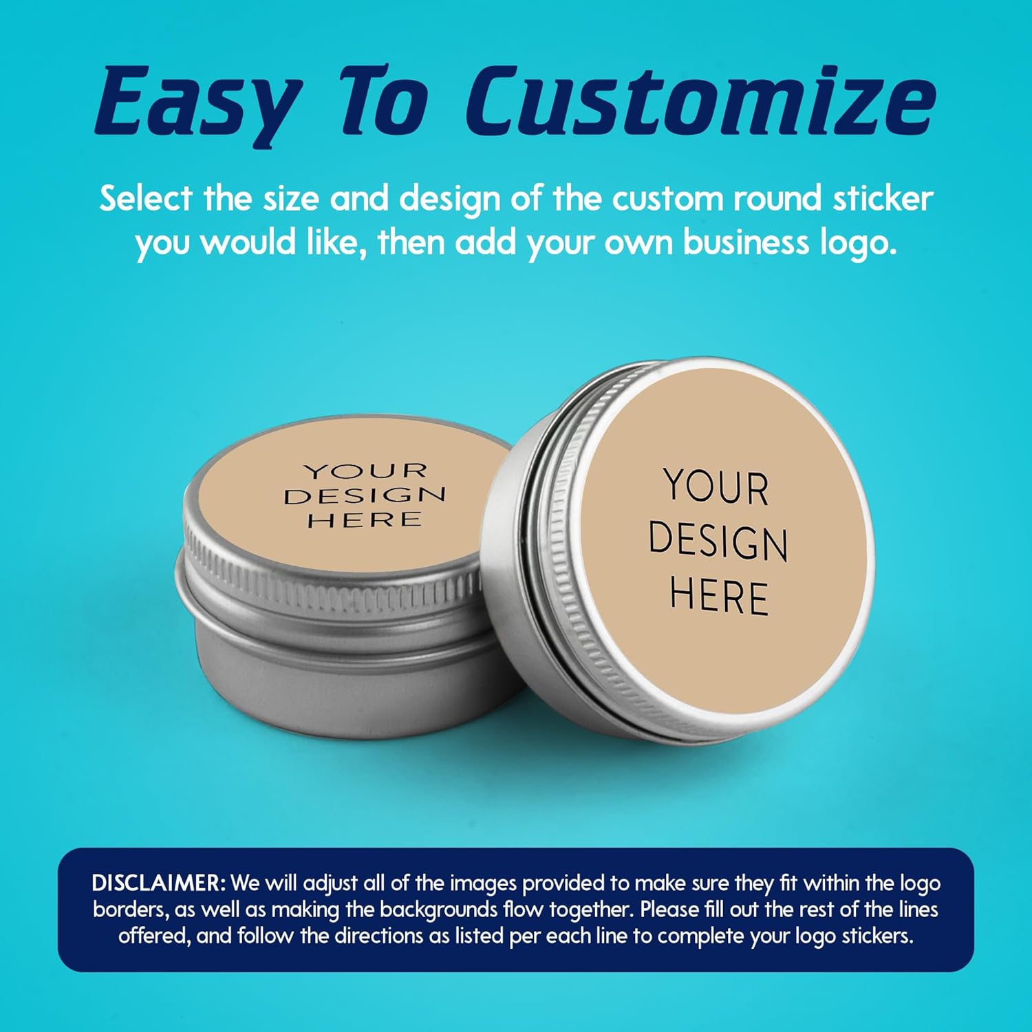 100 Custom Vinyl Stickers - Upload Your own Image, Text, Design, Logo - Personalized Logo Labels
