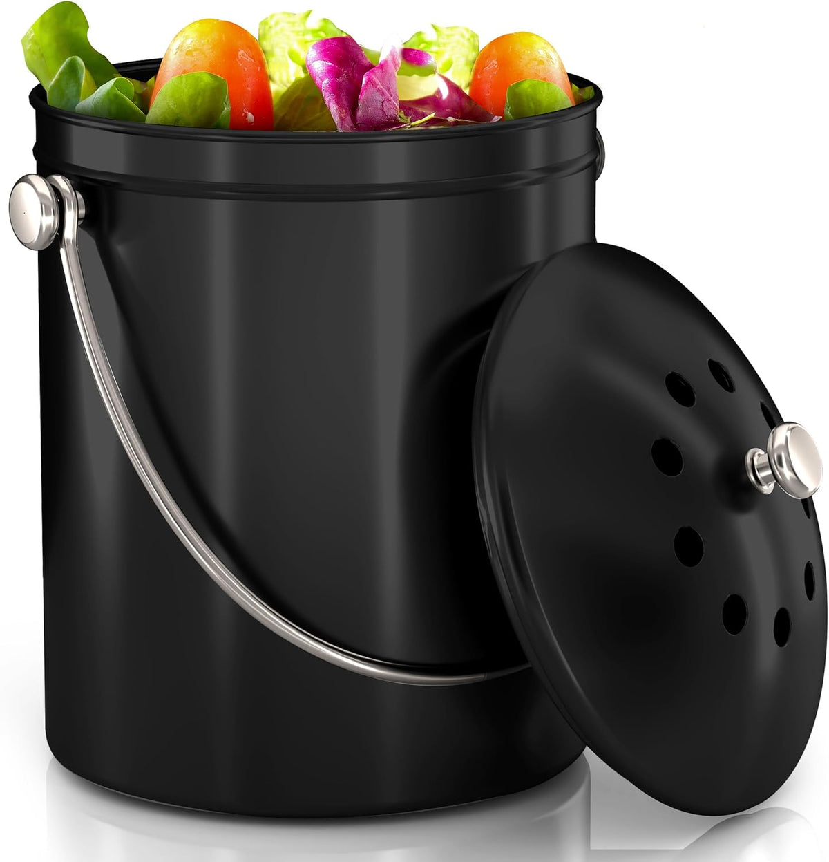 Utopia Kitchen Compost Bin for Kitchen Countertop, 1 Gallon Compost Bucket for Kitchen with Lid