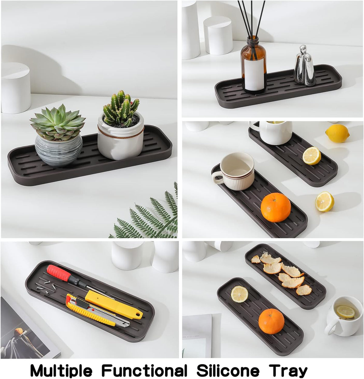 Silicone Kitchen Sink Organizer Tray for Multiple Usage,Eco-Friendly Sponges Holder for Kitchen