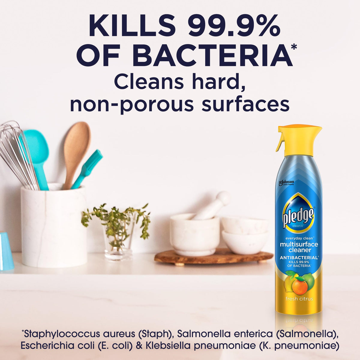 Pledge Antibacterial Multisurface Cleaner Spray, Wood Furniture, Stainless Steel, and Electronics
