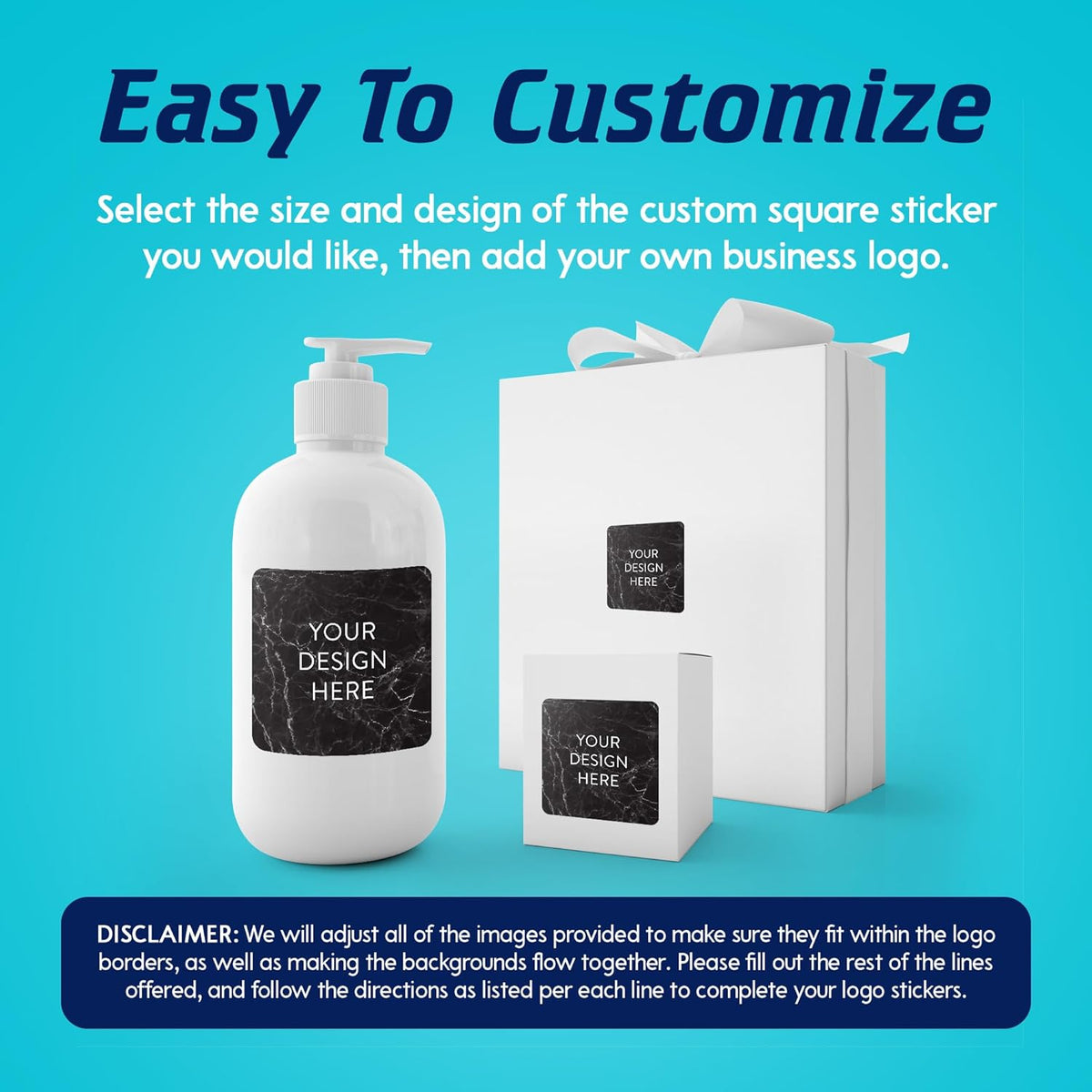 100 Custom Vinyl Stickers - Upload Your own Image, Text, Design, Logo - Personalized Logo Labels