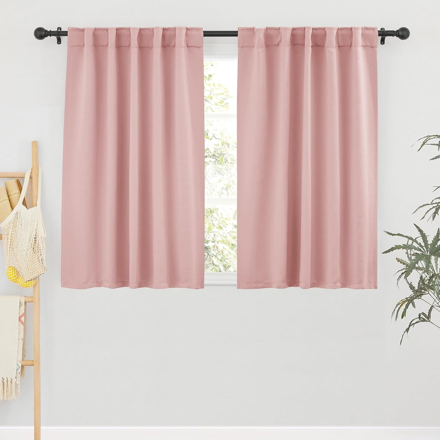 RYB HOME Small Window Curtains Blackout, Privacy Thermal Insulating Drapes for Girls Bedroom