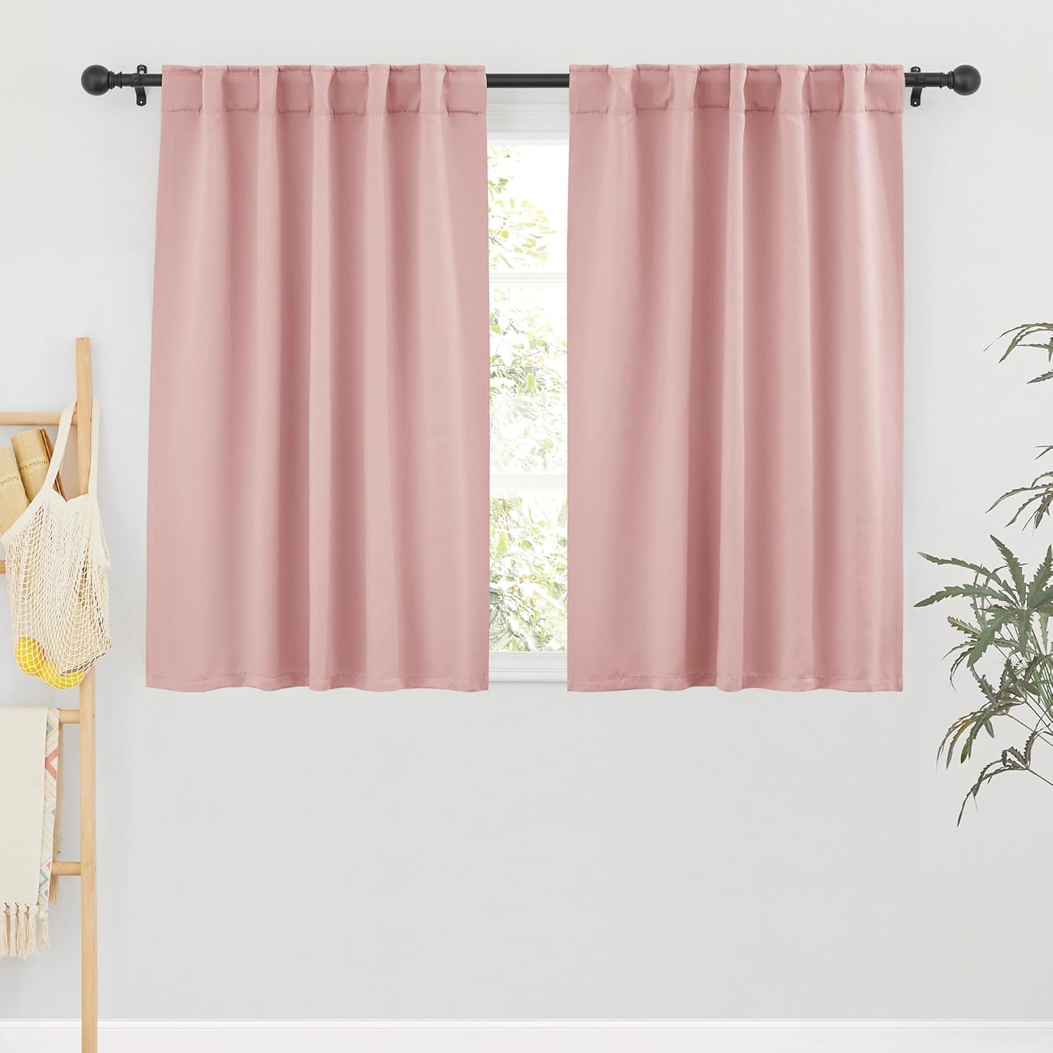 RYB HOME Small Window Curtains Blackout, Privacy Thermal Insulating Drapes for Girls Bedroom
