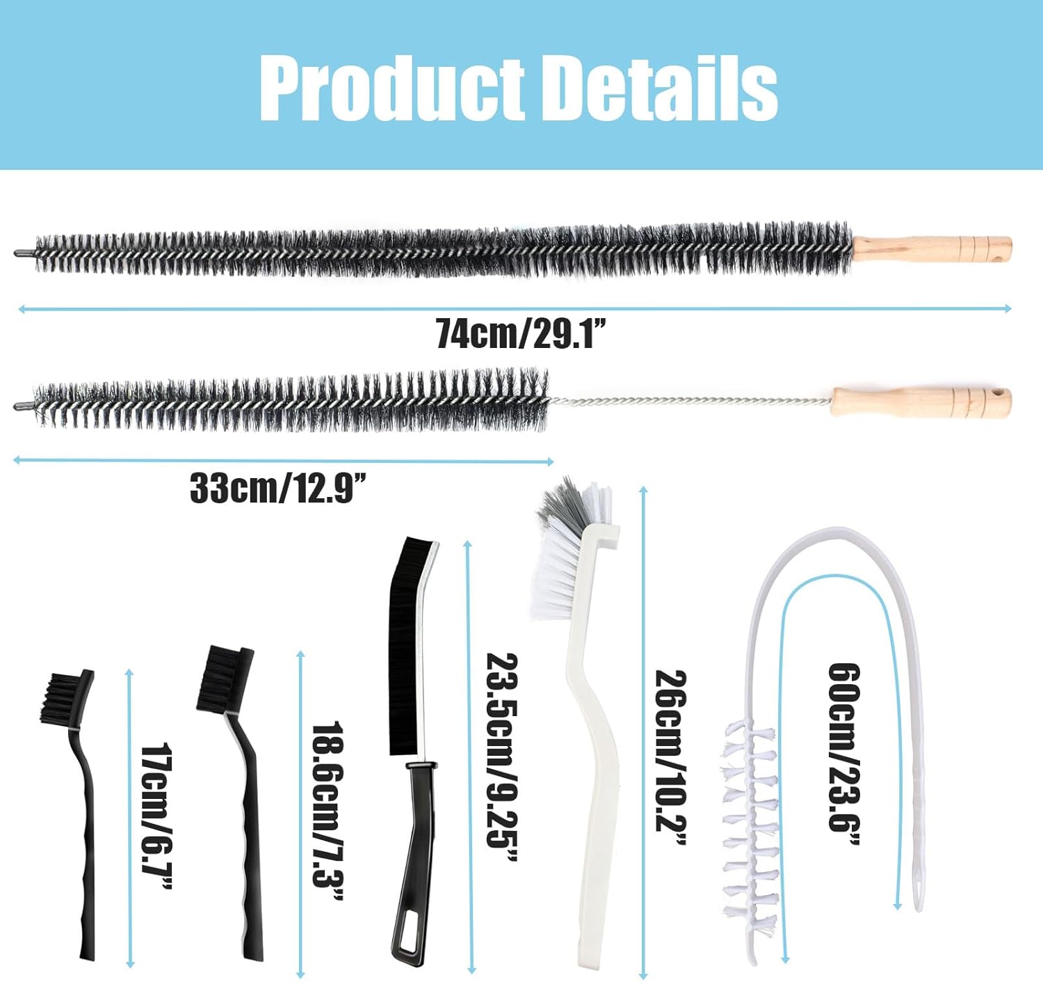 Washing Machine Cleaning Brush,Dryer Cleaning Brush,Crevice Brush for Bathroom, Shower & Kitchen