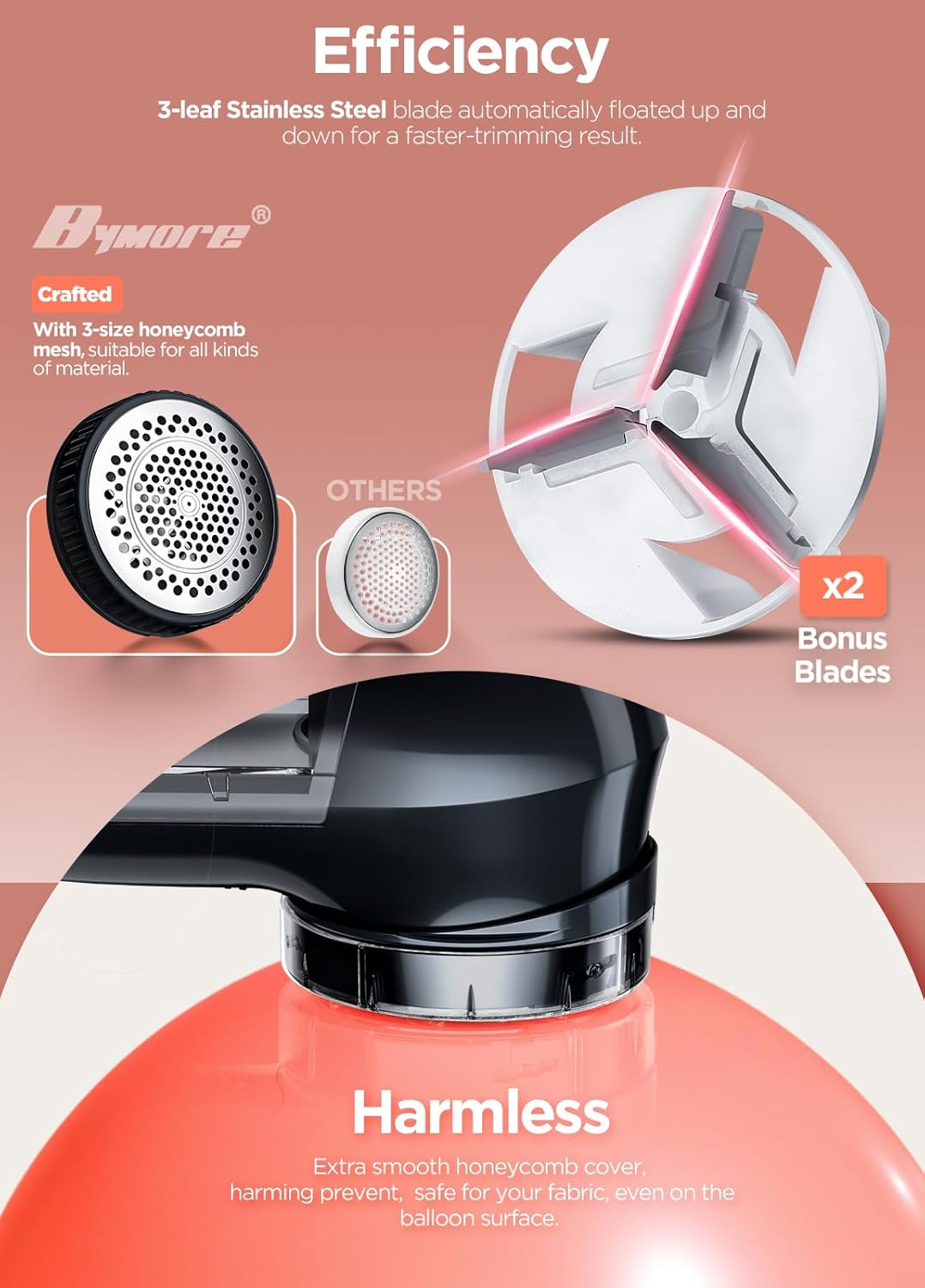 Bymore Fabric Shaver, Lint Remover, Lint Shaver Defuzzer Sweater Shaver for Clothes and Furniture