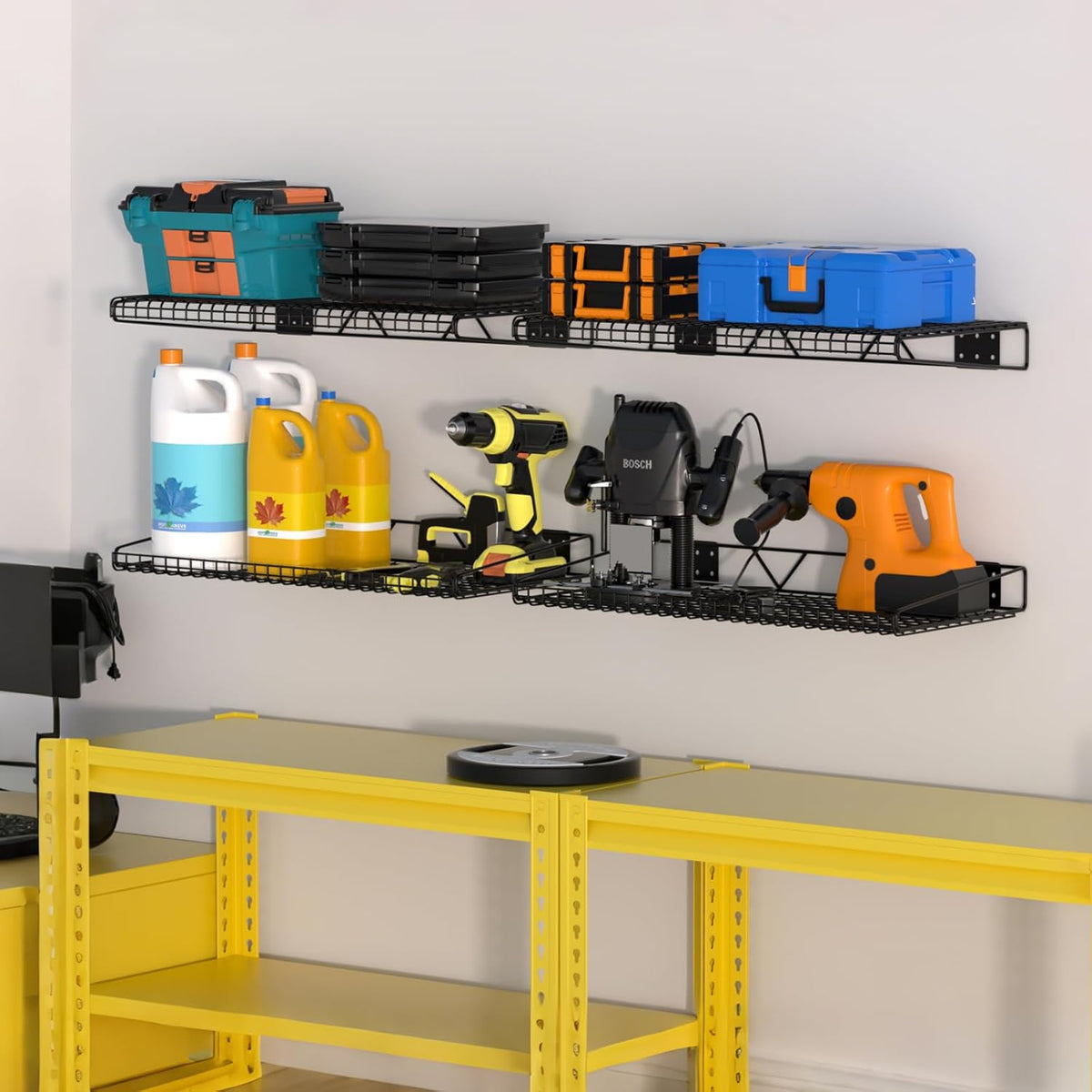 Garage Wall Shelving,4-Pack 12 Inch X 23.8 Inch,Can be Used for Garage, Closet, Laundry Room, Heavy