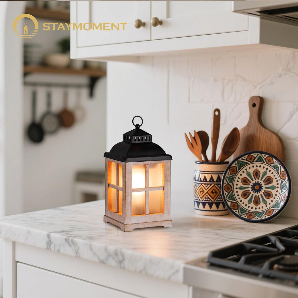 Wax Melt Warmer with Timer: Farmhouse Lantern Candle Warmer Electric Tart Burner with Lid for